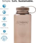 Nalgene Sustain Tritan BPA-Free Water Bottle Made with Material Derived From 50% Plastic Waste (using ISCC certified mass balance), 32 OZ, Wide Mouth