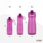 Pogo Plastic Water Bottle with Chug Lid and Carry Handle, Reusable, BPA Free, Dishwasher Safe, Perfect for Travel, School, Outdoors, and Gym | 18oz, 32oz, 40oz, 64oz