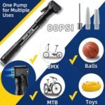 Bicycle Pump Mini Bike Pump - Aluminum Alloy Cycle Pump for Presta & Schrader Valve, Portable Lightweight Bike Tyre Pump Fast Tyre Inflation Mini Air Pump for Mountain Road Bike Ball Pump