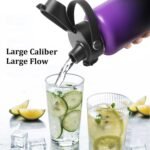 Water Bottle Insulated 32oz 40oz 64oz 128oz Straw Lid Spout Lid & 3 Lids, Leak Proof, Vacuum Insulated,Stainless Steel Water Bottle Wide Mouth for Sports, Gym or Office
