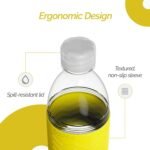 Copco Hydra Water Bottle with Spill-Resistant Lid, 16.9 oz - Reusable Tritan Non-Slip Sleeve, Twist-Open Body - BPA-Free, Leak-Proof, Durable & Portable for Gym, Office, School (Gray)