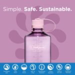 Nalgene Leak Proof Tritan BPA-Free Water Bottle - 32 oz Narrow Mouth - Made in the USA for Outdoor Use & Daily Hydration (Amethyst)
