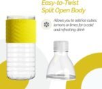 Copco Hydra Water Bottle with Spill-Resistant Lid, 16.9 oz - Reusable Tritan Non-Slip Sleeve, Twist-Open Body - BPA-Free, Leak-Proof, Durable & Portable for Gym, Office, School (Gray)