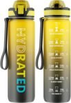 QLUR Water Bottle with Straw, 32oz Motivational Water Bottles with Time Marker to Drink, Tritan BPA Free, 1L Sports Water Bottle with Carry Strap LeakProof for Women Gym Fitness Outdoor (1 Pack)