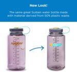 Nalgene Sustain Tritan BPA-Free Water Bottle Made with Material Derived From 50% Plastic Waste (using ISCC certified mass balance), 32 OZ, Wide Mouth