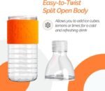 Copco Hydra Water Bottle with Spill-Resistant Lid, 16.9 oz - Reusable Tritan Non-Slip Sleeve, Twist-Open Body - BPA-Free, Leak-Proof, Durable & Portable for Gym, Office, School (Gray)