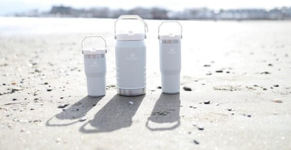 Stanley IceFlow Flip Straw Tumbler with Handle 30 oz | Twist On Lid and Flip Up Straw | Leak Resistant Water Bottle | Insulated Stainless Steel |BPA-Free | Rose Quartz