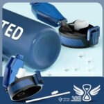 QLUR Water Bottle with Straw, 32oz Motivational Water Bottles with Time Marker to Drink, Tritan BPA Free, 1L Sports Water Bottle with Carry Strap LeakProof for Women Gym Fitness Outdoor (1 Pack)