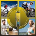 QLUR Water Bottle with Straw, 32oz Motivational Water Bottles with Time Marker to Drink, Tritan BPA Free, 1L Sports Water Bottle with Carry Strap LeakProof for Women Gym Fitness Outdoor (1 Pack)