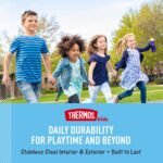 THERMOS FUNTAINER 16 Ounce Stainless Steel Vacuum Insulated Bottle with Wide Spout Lid, Galaxy Teal