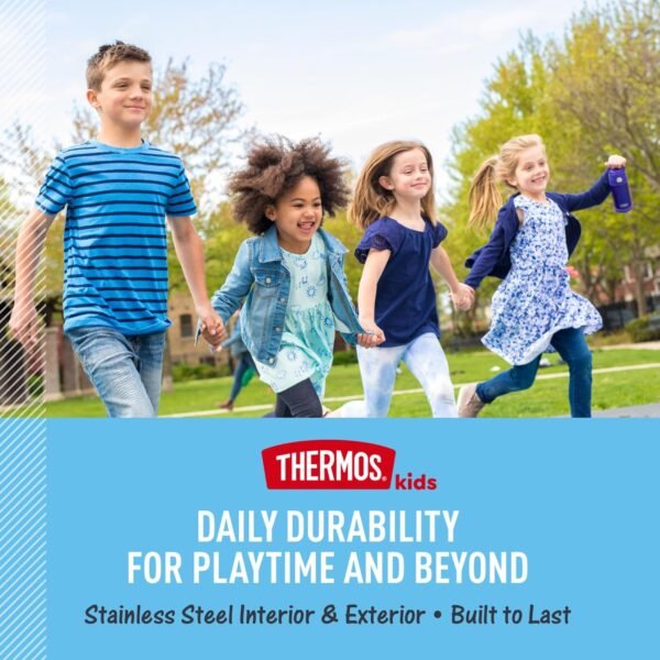 THERMOS FUNTAINER 16 Ounce Stainless Steel Vacuum Insulated Bottle with Wide Spout Lid, Galaxy Teal