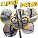 Bicycle Pump Mini Bike Pump - Aluminum Alloy Cycle Pump for Presta & Schrader Valve, Portable Lightweight Bike Tyre Pump Fast Tyre Inflation Mini Air Pump for Mountain Road Bike Ball Pump