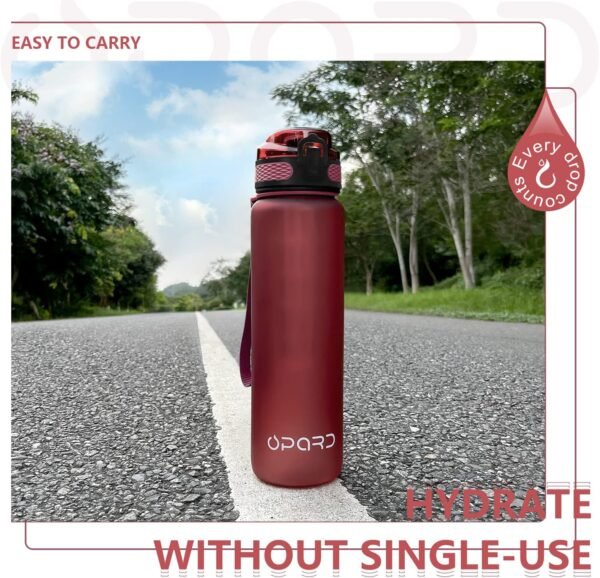 Opard 30oz/32oz Sports Water Bottle with Leak Proof Flip Top Lid BPA Free Tritan Reusable Plastic for Gym and Outdoor, Travel Water Bottle with Straw
