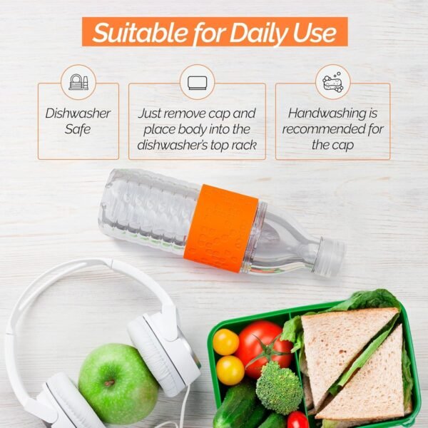 Copco Hydra Water Bottle with Spill-Resistant Lid, 16.9 oz - Reusable Tritan Non-Slip Sleeve, Twist-Open Body - BPA-Free, Leak-Proof, Durable & Portable for Gym, Office, School (Gray)