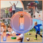 QLUR Water Bottle with Straw, 32oz Motivational Water Bottles with Time Marker to Drink, Tritan BPA Free, 1L Sports Water Bottle with Carry Strap LeakProof for Women Gym Fitness Outdoor (1 Pack)