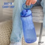 Pogo Plastic Water Bottle with Chug Lid and Carry Handle, Reusable, BPA Free, Dishwasher Safe, Perfect for Travel, School, Outdoors, and Gym | 18oz, 32oz, 40oz, 64oz