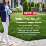 THERMOS FUNTAINER 16 Ounce Stainless Steel Vacuum Insulated Bottle with Wide Spout Lid, Galaxy Teal