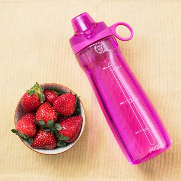 Pogo Plastic Water Bottle with Chug Lid and Carry Handle, Reusable, BPA Free, Dishwasher Safe, Perfect for Travel, School, Outdoors, and Gym | 18oz, 32oz, 40oz, 64oz