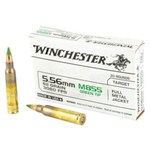 200 rounds of Winchester 5.56x45mm M855 62-grain full metal jacketed greentip ammunition