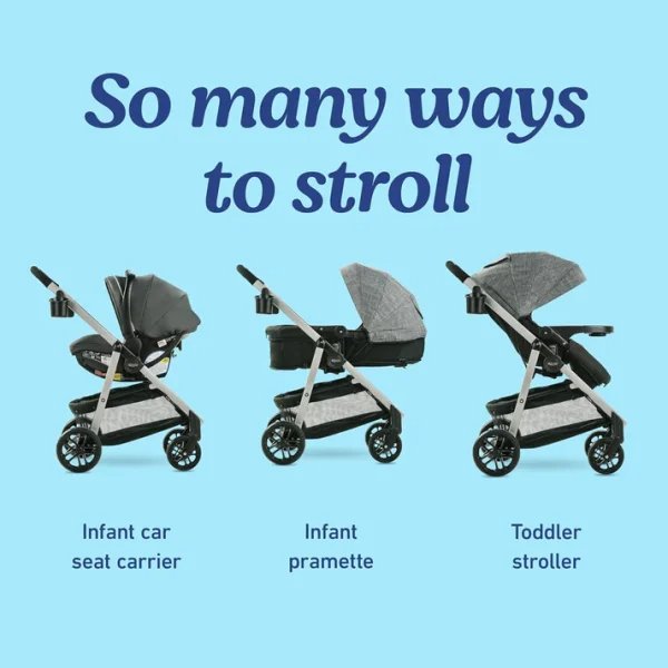 Graco 3-in-1 Set: Combining a car seat and stroller.
