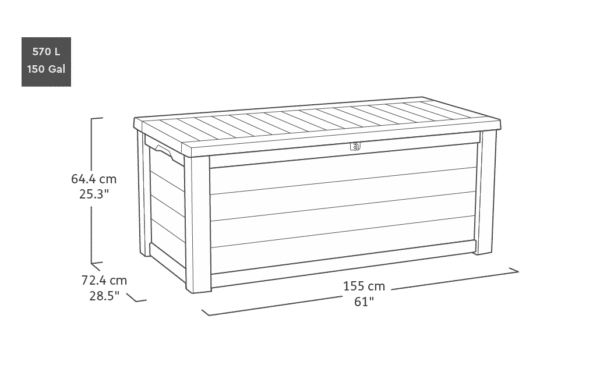 💕Räumungsverkauf💕Keter Gartenbox, 150-Gallonen-Harz-Gartenbehälter & Bank