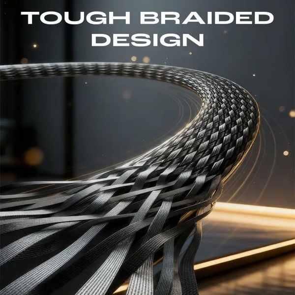 ⚡Official Authorized | MFi-Certified Cables🔥 2-in-1 Invisible Holder Charger Cable – 240W Fast Charging Cord with Built-In Phone Stand