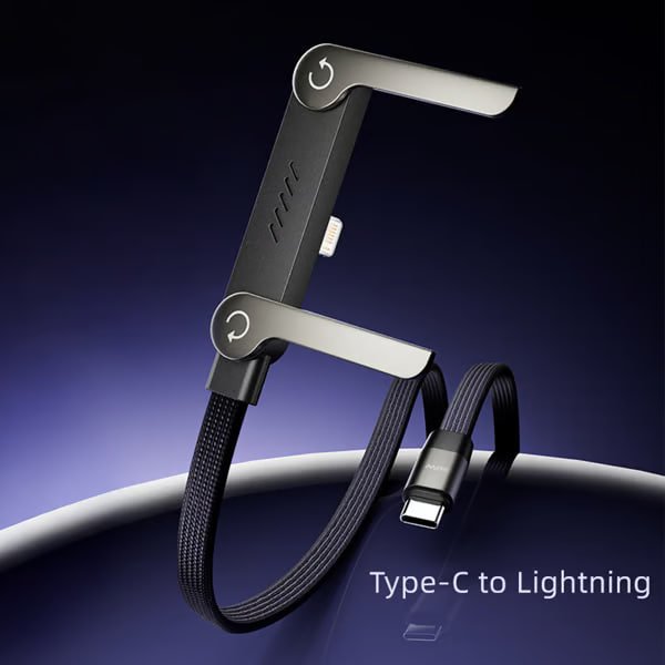 ⚡Official Authorized | MFi-Certified Cables🔥 2-in-1 Invisible Holder Charger Cable – 240W Fast Charging Cord with Built-In Phone Stand