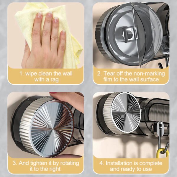 💥Buy 2 Get 1 Free🔥Durable Wall Mounted Inline Vacuum Hooks