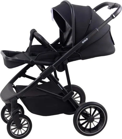 Универсальная коляска Chiccolino Gold (3 в 1, черная)