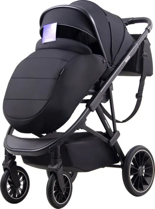 Универсальная коляска Chiccolino Gold (3 в 1, черная)