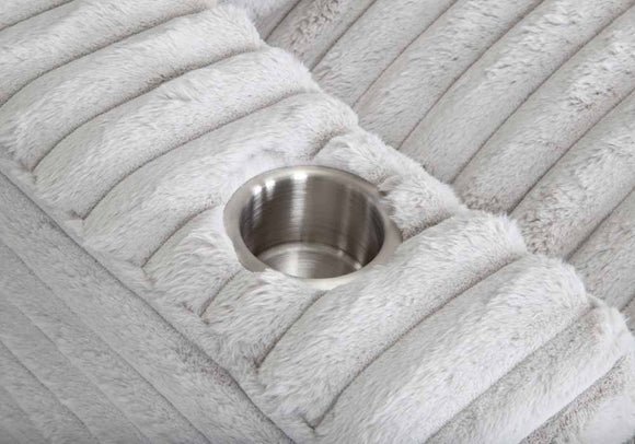 Winter Sale - Nestle Chaise Lounge With Dual Cupholders And Charging Ports