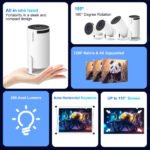Magcubic Projector HY300 Pro 4K Android 11 Dual Wifi6 290ANSI Allwinner H713 BT5.0 1080P 1280*720P Home Cinema Outdoor Projetor