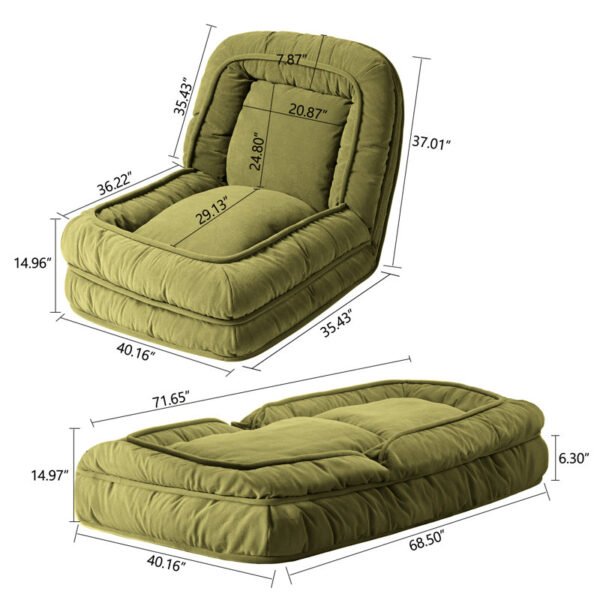 Складаны канапа-ложак Sonny - рэгуляваны ложак для сабак для дарослых і дзяцей