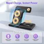 Wireless Charging Station: 3 In 1 Charger Stand Multiple Devices Compatible