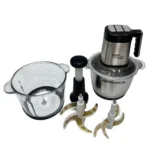 Блендер/подрібнювач Zepline ZP-00219 «Шість в одному» з двома чашами зі скла та нержавіючої сталі, об'ємом 3,2 літра, потужністю 3000 Вт.