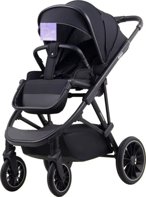 Универсальная коляска Chiccolino Gold (3 в 1, черная)
