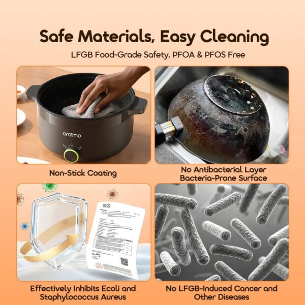 Электрычная пліта Oraimo Multi Pot 3L з энергазберагальнай аб'ёмам